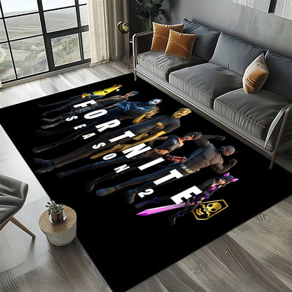 2025 Games 3D F-Fortnite Cartoon Carpet Rug for Living Room Bedroom Home Sofa Decoration, Kids Play Area Rug Non-slip Floor Mat