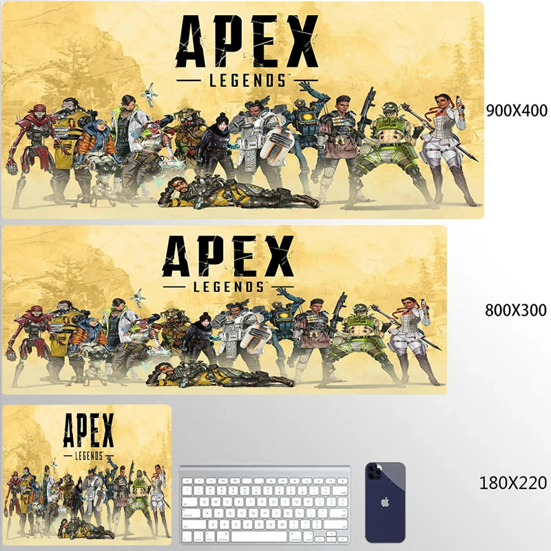 800x300 Apex Legends Mousepad Xxl Funny Unique Desktop Pad Game Mousepad PC Size for large Edge Locking Game Keyboard Pad XL