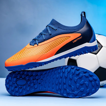 Nuove scarpe da calcio da uomo per esterno, traspiranti, antiscivolo, con tacchetti lunghi, per allenamento e partita, comode anche per ragazzi