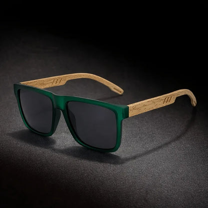 1/2pcs Unisex retro walnut ultra-light glasses, polarized lenses, suitable for daily and formal occasions.
