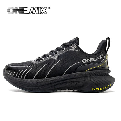 ONEMIX Nuove scarpe da running ammortizzate da uomo, adatte a runner pesanti, stringate, sportive da donna, antiscivolo, outdoor, sneakers atletiche da uomo