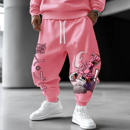 2026 Trendige Herren-Sommer-Sweatpants mit japanischem Anime-Dragon Ball Z Majin Buu-Grafik, Harajuku Y2K Streetwear Outdoor-Leggings