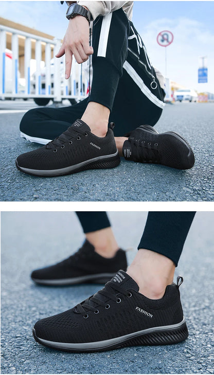 Atmungsaktive leichte Herren-Laufschuhe – bequeme Casual-Schuhe, Outdoor-Slipper und Walking-Sneaker