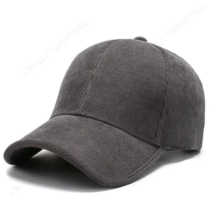 Trendy ArmyGreen Winter Baseball Caps For Men Luxury Women Corduroy Cap Snapback Hip Hop Trucker Hats Casquette Homme
