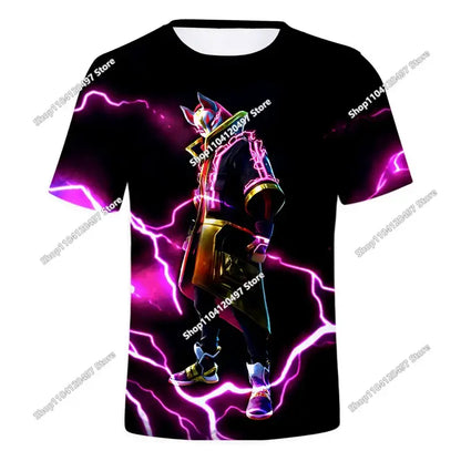 3D Fortnite тениска Battle Royale – тениски за мъже и жени, момчета и момичета, анимационни топове Victory, дрехи за тийнейджъри, детски геройски геймърски тениски и топове