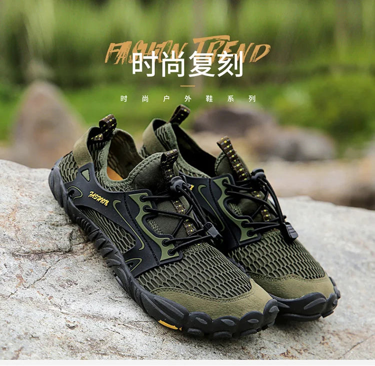 Water Shoes for Men, Trekking Hiking Shoes, Drainage Beach Aqua Shoes, Quick Dry Swim Barefoot Sandals, Diving Fishing Surfing Sneakers