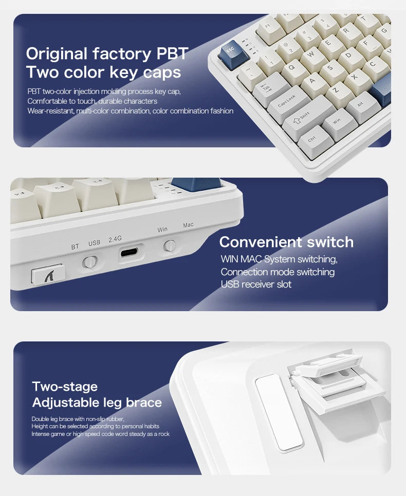 X98 Attack Shark Gaming Keyboard Wireless with Numeric Keypad, 102 Keys Hot-Swap RGB PBT Keycaps, 4000mAh Battery, Support PC/Laptop