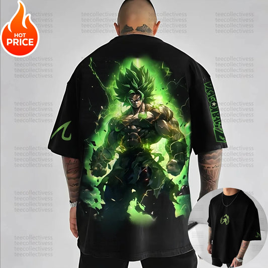 2025 Dragon Ball Anime Super Saiyan Harajuku Summer T-Shirt Men Oversized Vintage Streetwear Women Casual Short-Sleeve Unisex