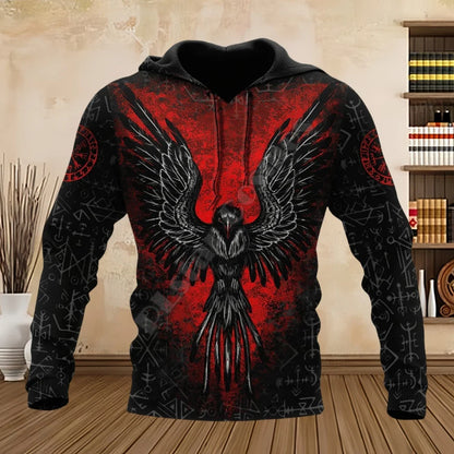 Muške majice s kapuljačom Tattoo Dragon s 3D printom za proljeće i jesen, dugih rukava, uniseks streetwear ležerne majice s kapuljačom za muškarce