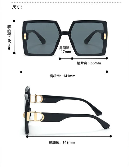 2025 new high-end large frame D-mill sunglasses for women(DS-25022)
