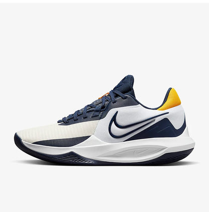 Sapatilhas de basquetebol Nike Precision 5 genuínas para homem, cano baixo DD9535-101