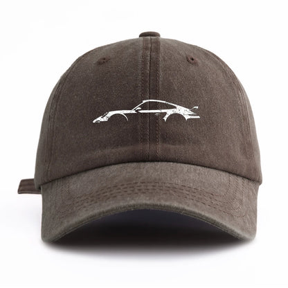 1pc 911 Print Washed Baseball Cap for Adults,  Minimalist Retro Style Casual Soft Adjustable Dad Hat, Perfect As Gift