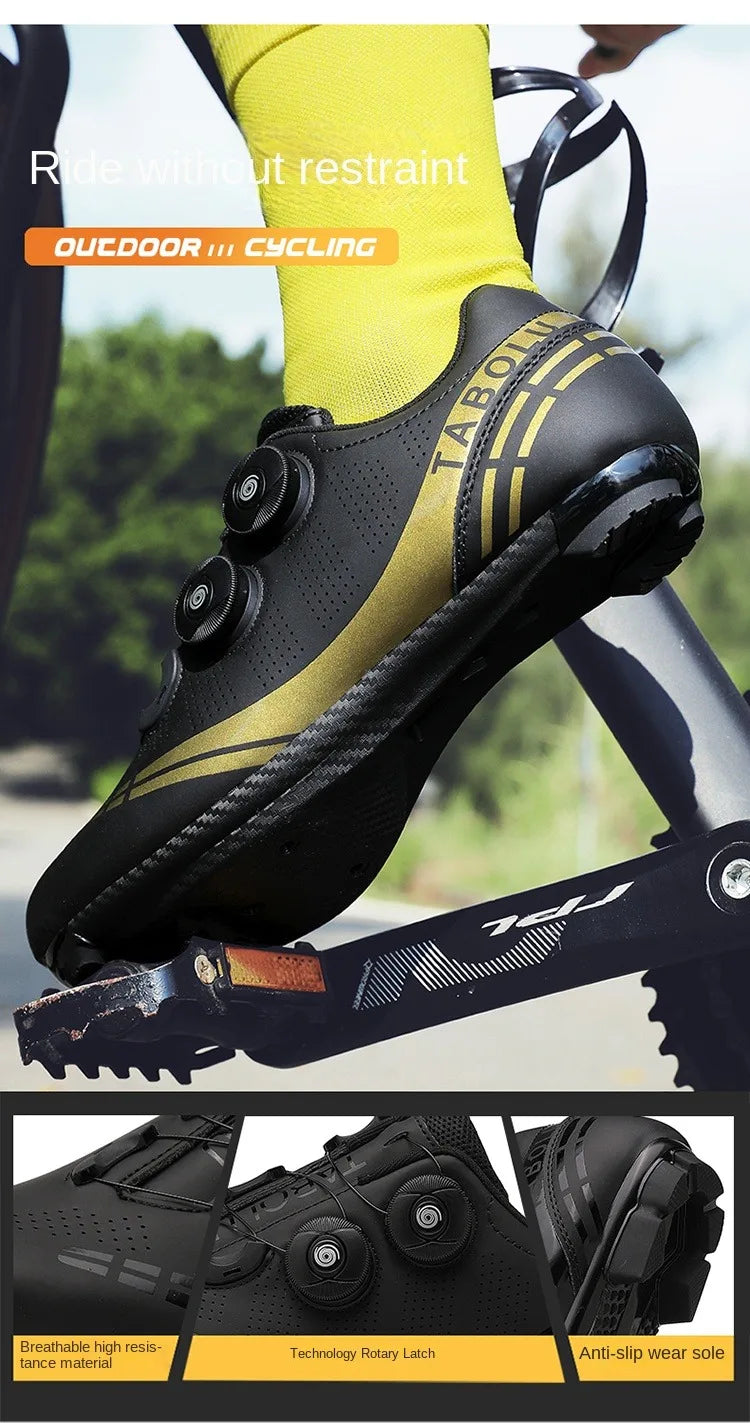 MTB Cycling Shoes Breathable Men’s and Women’s Off-Road Mountain Bike Cycling Shoes Self-Locking Speed Mountain Bike Pedal Shoes