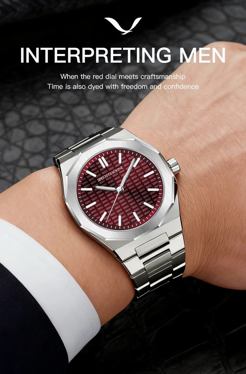 New 2026 Fashion Rare Specht & Söhne Men's Watch Ultrathin 38MM Steel Sapphire Crystal VH31 Quartz Wristwatch
