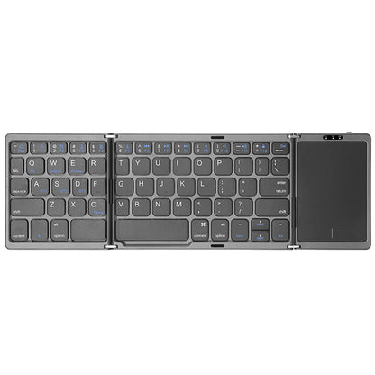 Tri-Bluetooth Keyboard Tri-fold keyboard with Touchpad Portable Mini Keyboard Rechargeable Keyboard for PC Windows Android IOS