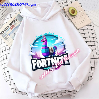 New Fortnite Kids Sweatshirts Cartoon Game Character Printed Hoodie Autumn Casual Children’s Tops Winter Baby Boys Clothing