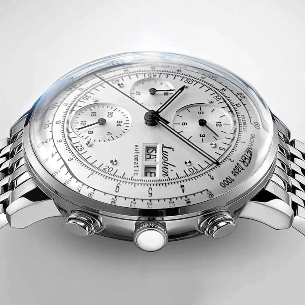 Reloj de lujo para hombre, automático mecánico, de cuerda automática, para negocios, de acero inoxidable, luminoso, 2020