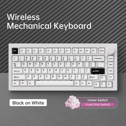 Tastiera meccanica gaming personalizzata Akko 5075 V3 75% ANSI-US con manopola del volume, hot-swappable, RGB, USB Type-C/2.4g e BT5.0 tri-mode