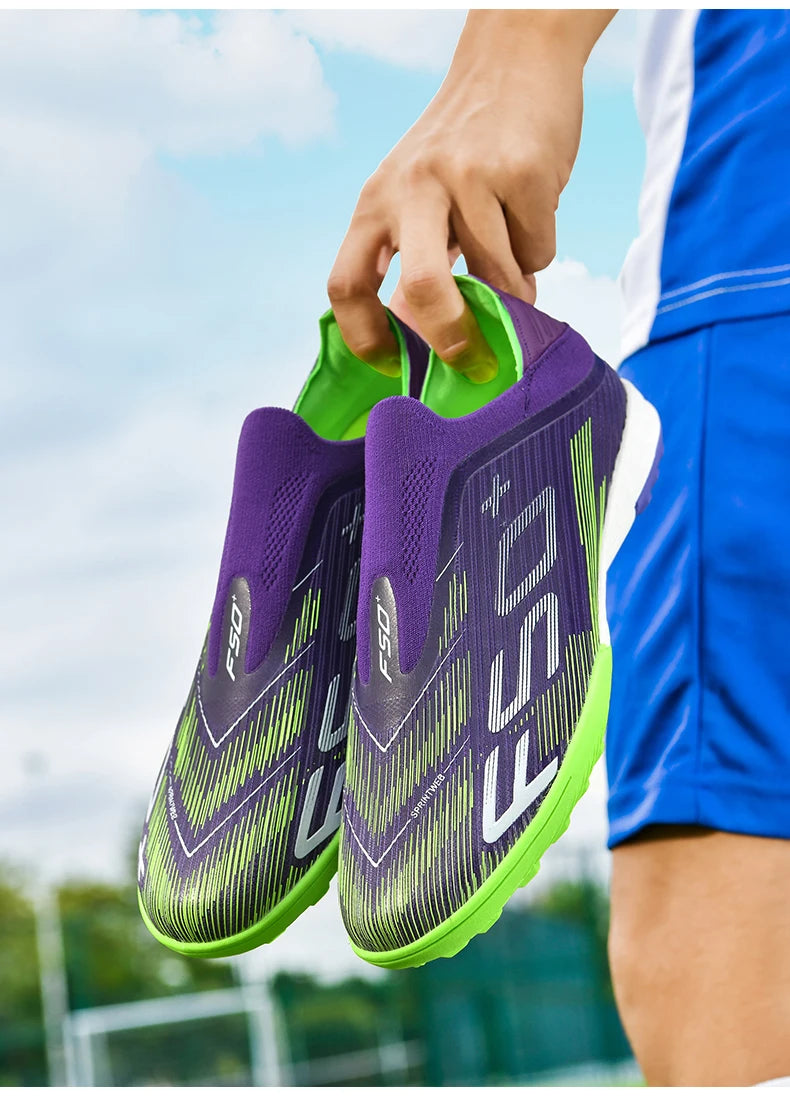 New Men's Soccer Shoes High-Quality Cleats Football Boots Sneakers Hot-Selling Indoor Futsal Non-Slip Match Grass High-Top Outdoor