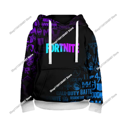 Fortnite косплей худита за деца и възрастни, унисекс суитшърт с качулка, ежедневни униформи и костюми за Хелоуин