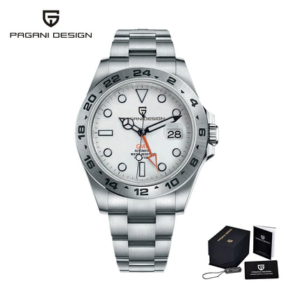 Pagani Design 2026 Nuevo reloj de buceo para hombre 42mm zafiro mecánico automático GMT 100m resistente al agua PD1682