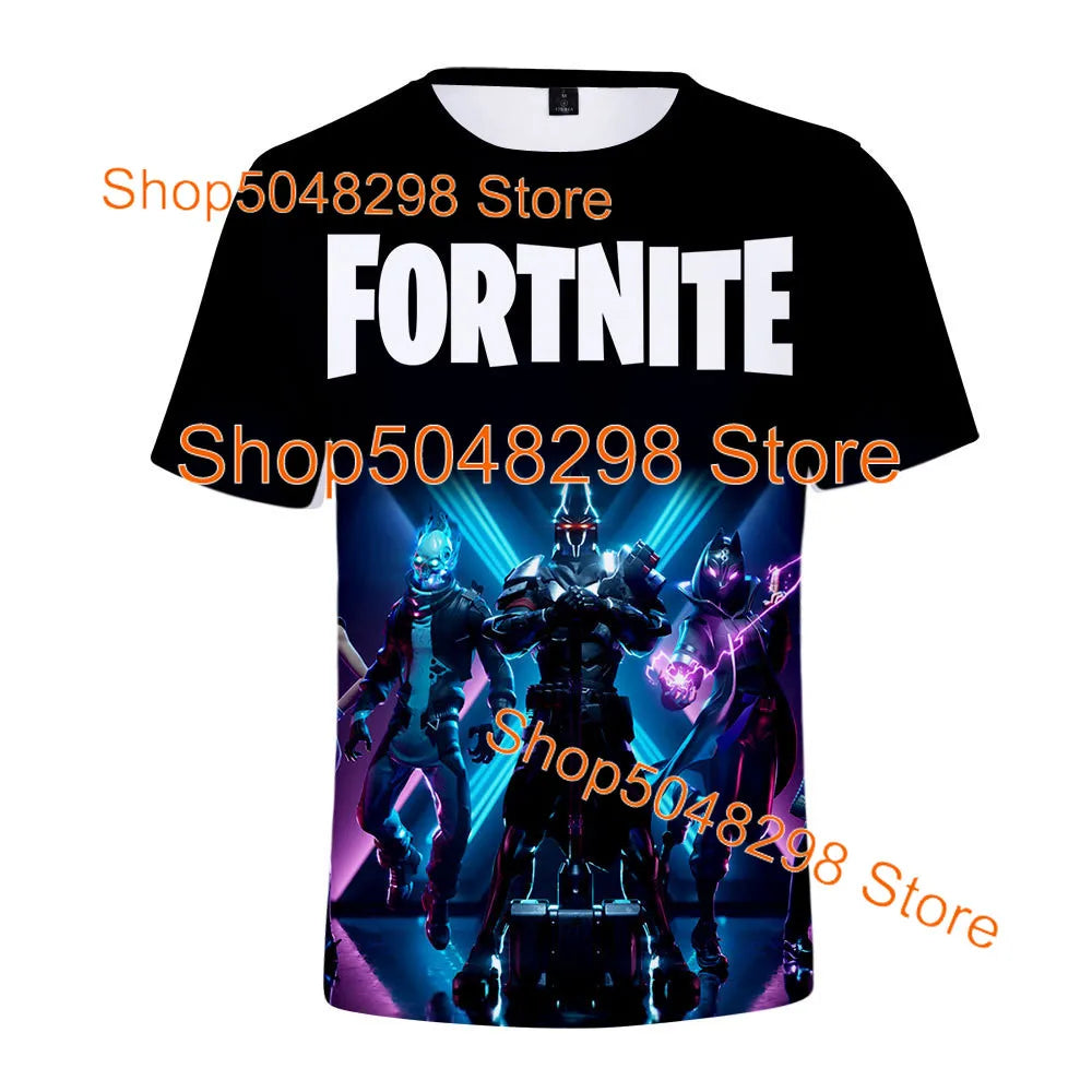 T-shirt Fortnite Bushranger per bambini, stampa 3D Banana Peely, T-shirt da uomo e donna, maglietta Battle Royale, top estivo, regalo di compleanno