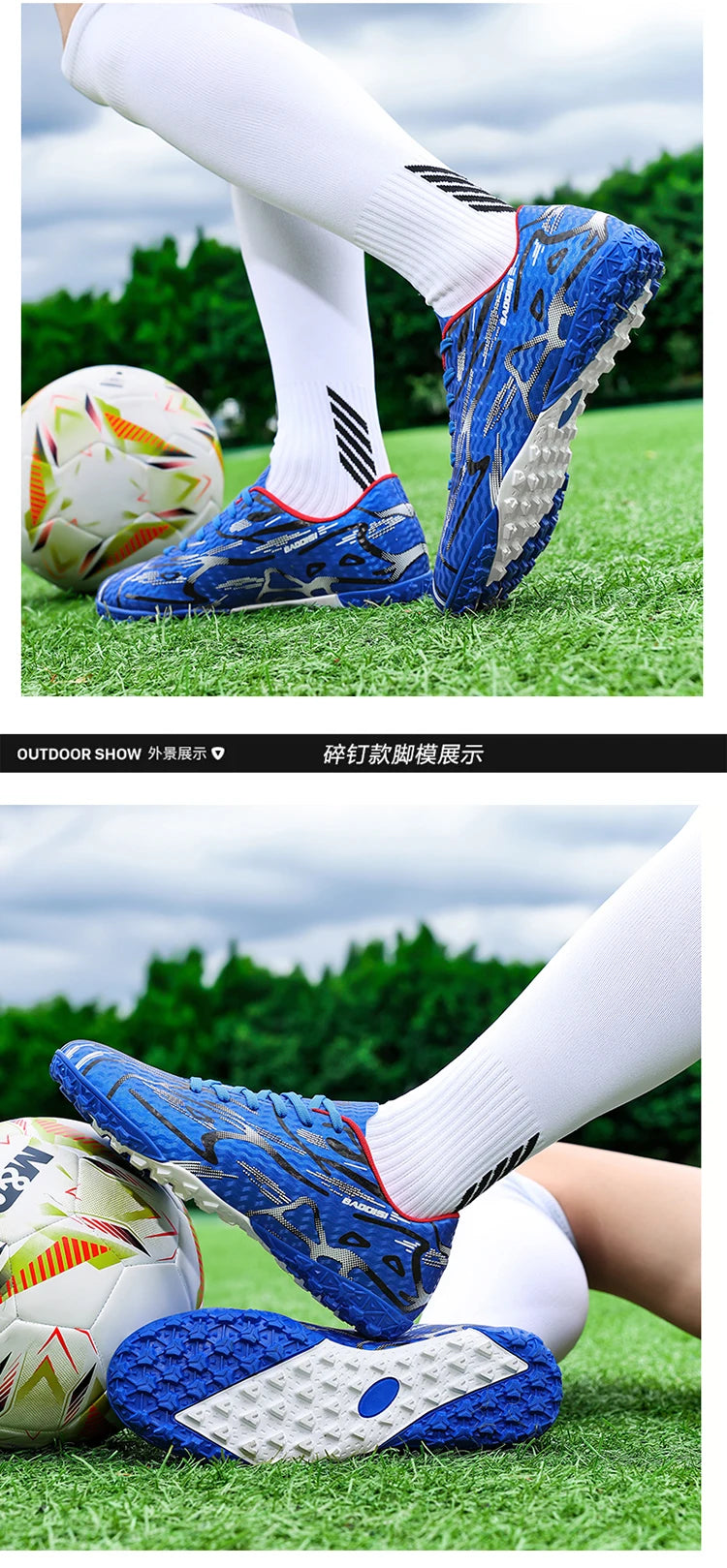 New Men Football Boots TF Sport Training Soccer Shoes Kids Ultralight Breathable Professional Sneakers Unisex Grass Cleats Match