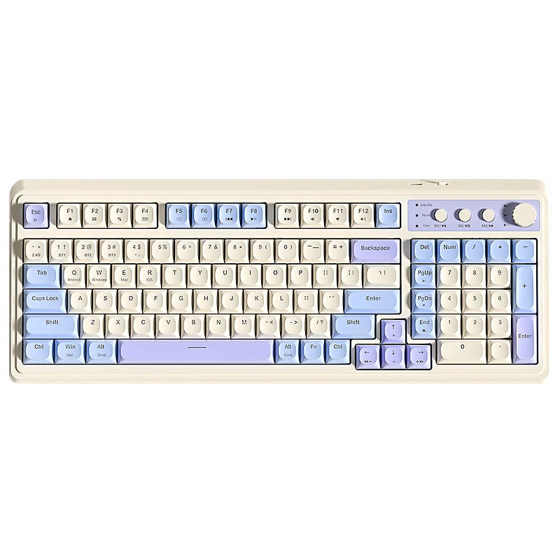 AULA S99 Spider Keyboard Membrane Keyboard Wireless Bluetooth Wired Three Mode RGB Gamer Keyboards Office Typing Mute 99 Keys