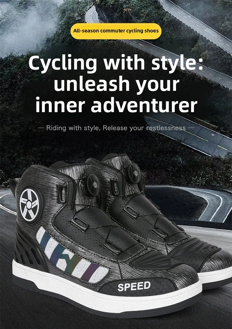 Motorcycle Professional Protective Riding Boots Four Season New Fashion Breathable Anti-Slip Men's Outdoor Off-Road Riding Shoes