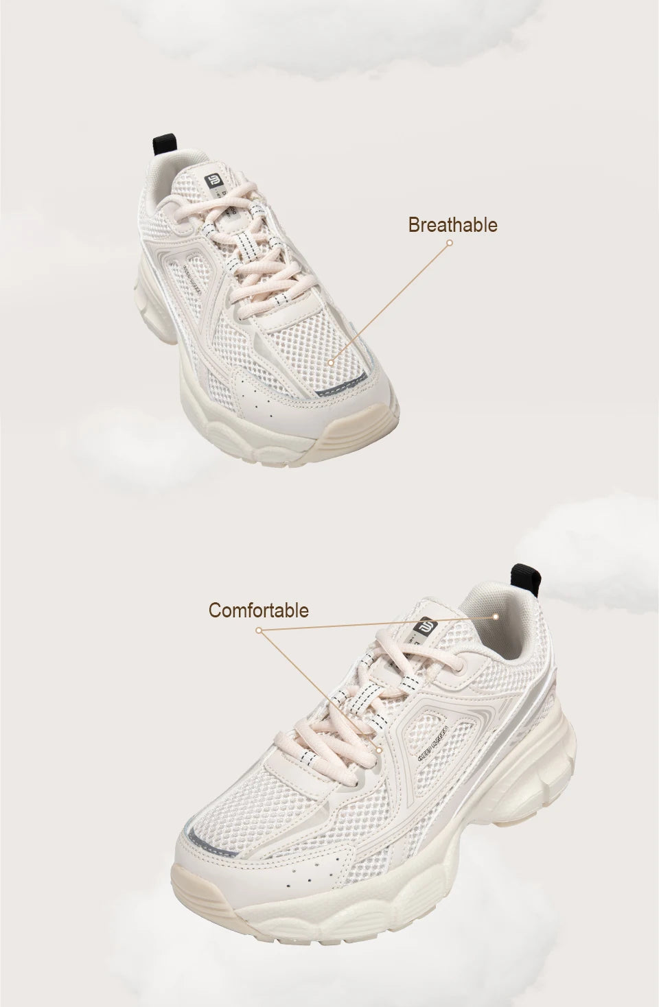 Baasploa Women’s Running Shoes Fashion Lightweight Mesh Non-Slip Jogging Sneakers Female Outdoor Breathable Colorful Casual Shoes