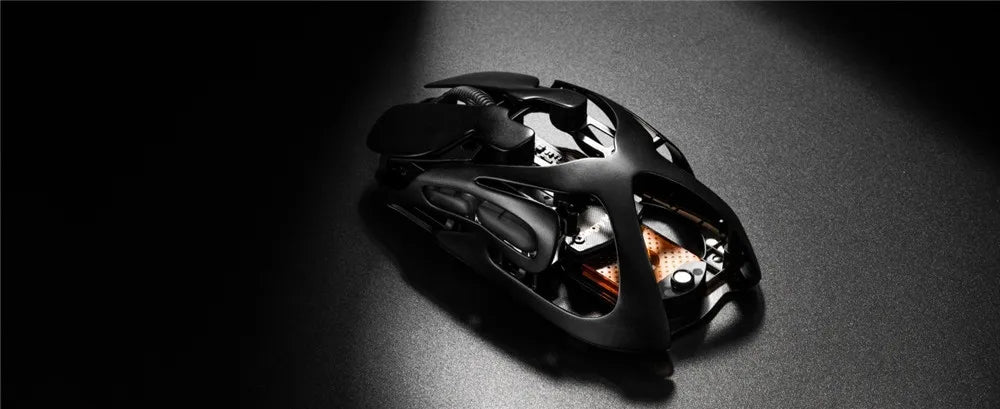 Angry Miao Infinity Gaming-Wireless-Maus aus Metall, ultraleicht, hohl, Hot-Swap-fähig, PAW3950, Dual 8K, kabelgebunden, Tri-Mode