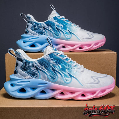Men's Running Shoes Breathable Mesh Sports Shoes Cushioned Casual Sneakers Lightweight Comfortable Tennis Shoes Athletic Footwear