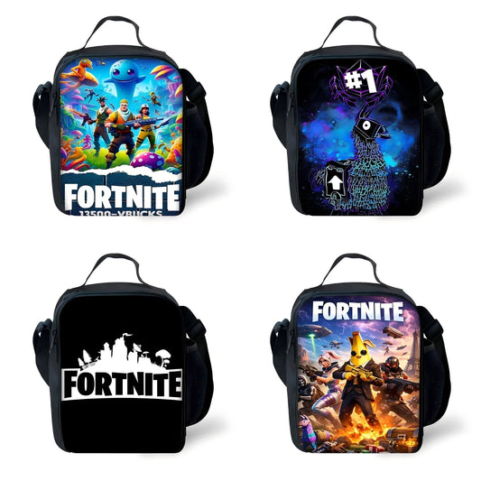 Neue FortniteS Kinder-Isoliertasche mit großem Fassungsvermögen für Jungen und Mädchen, wiederverwendbare Thermo-Kühltasche für Schule, Outdoor-Picknick und Lunchbox