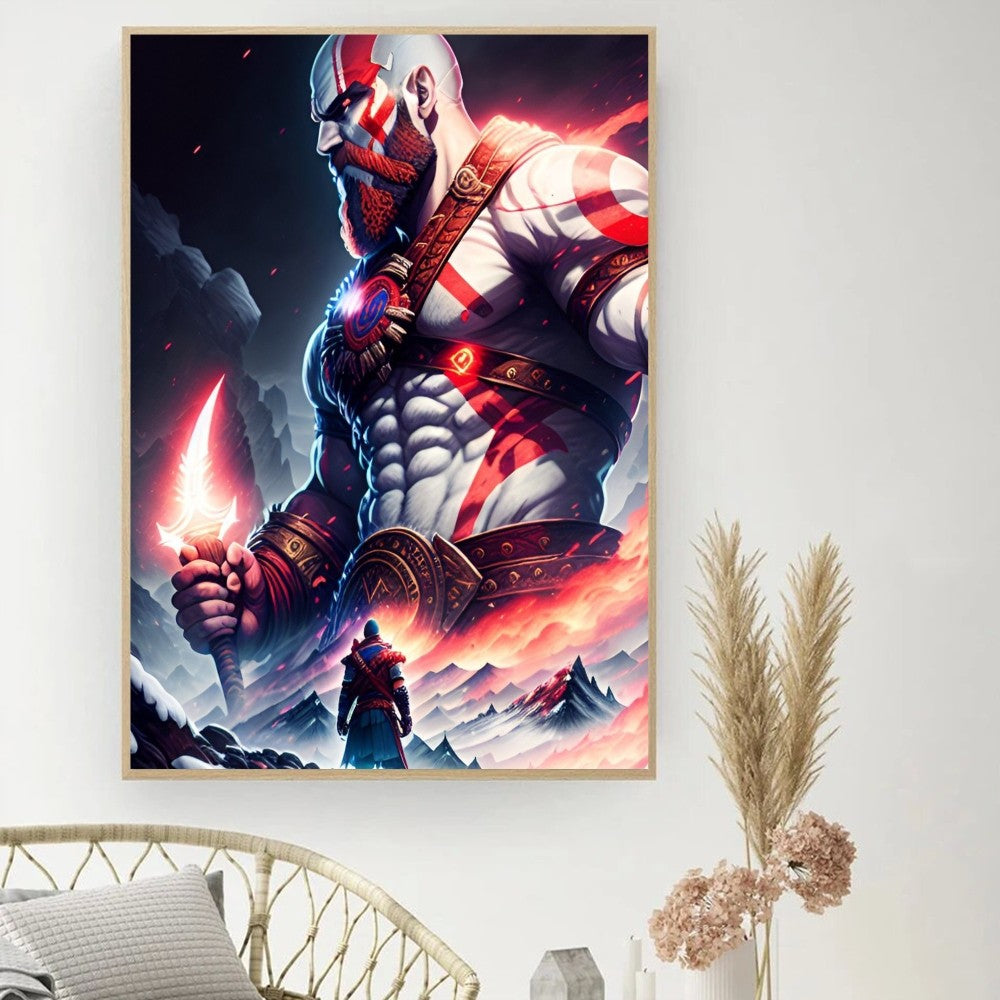 Game God Of War Poster DIY Vintage Movie Poster Wall Art Painting Study Stickers Small Szie Wall Painting