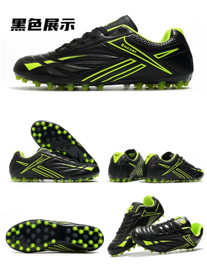 New Unisex Large Size Adult Training Game Sneakers Indoor Outdoor Lawn Youth Student Sport Soccer Shoes 39-45#