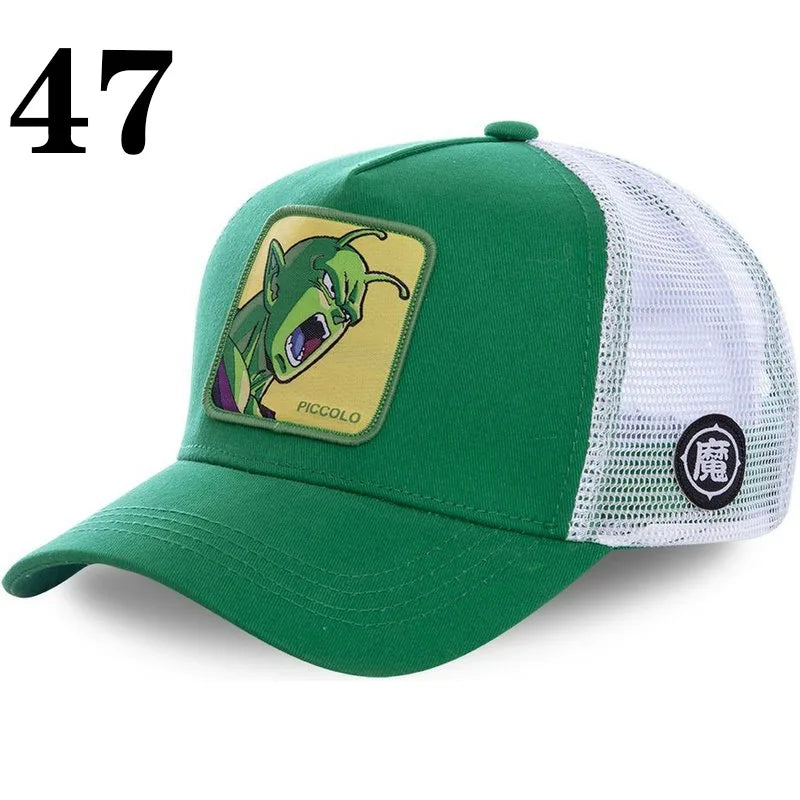 New Dragon Ball DRAGONBALL Mesh Cap Cartoon Mesh Cap Men And Women Baseball Cap Fashion Patch Trucker Cap