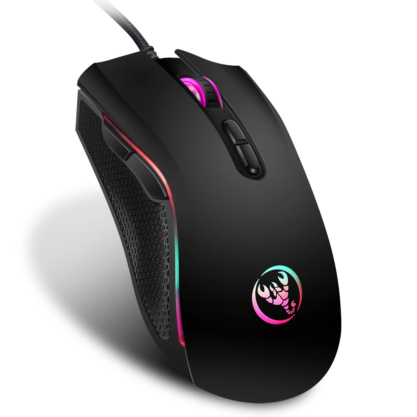 High-end Optical Professional Gaming Mouse with 7 Bright Colors LED Backlit and Ergonomic Design 3200 DPI for LOL CS Gamer