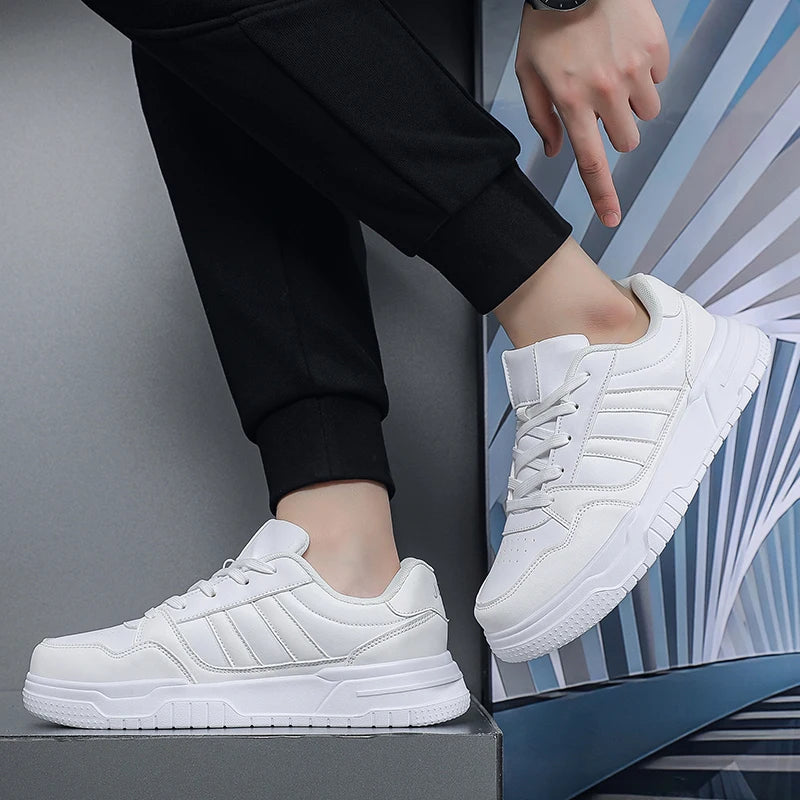 Plus Big Size 50 51 52 Men's Leather Sneakers Casual Sports Shoes Flat Skateboard Shoes Hot Sale for Dropshipping