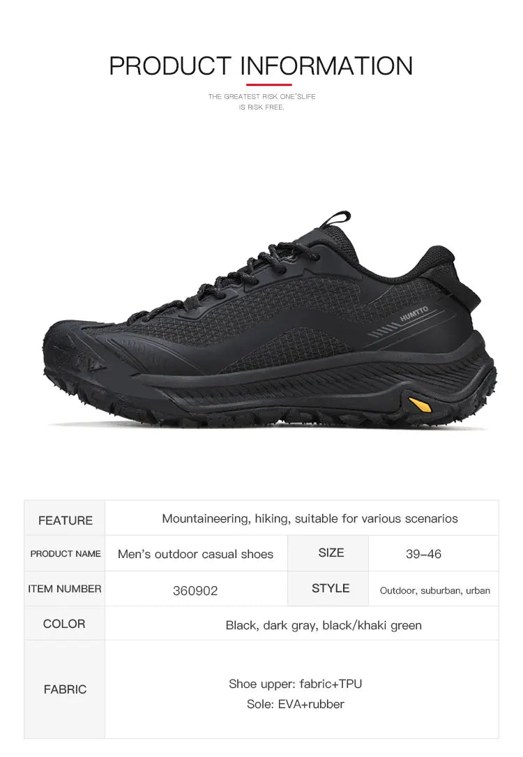 HUMTTO Trekking Shoes for Men Mountain Climbing Sneakers Outdoor Sports Shoes Breathable Walking Casual Sneakers Men’s Hiking Boots