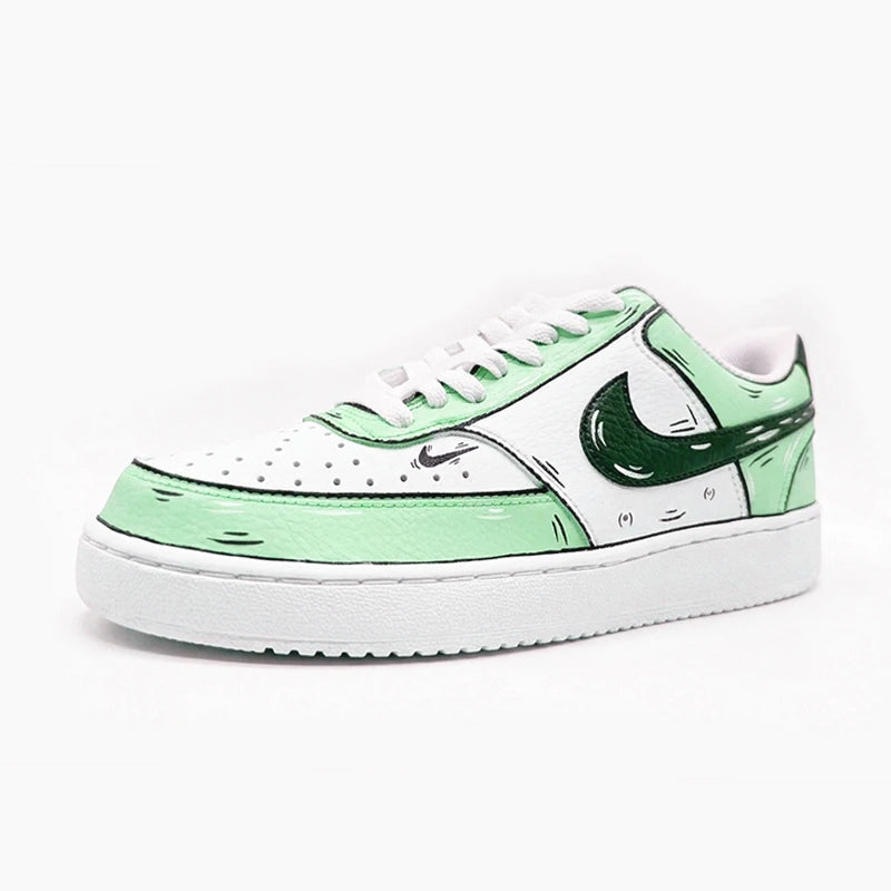 Custom Sneakers Custom Sneakers NIKE COURT VISION Messy Line Design Couple Matching Shoes Unisex Low-Top Skate Retro Shoes