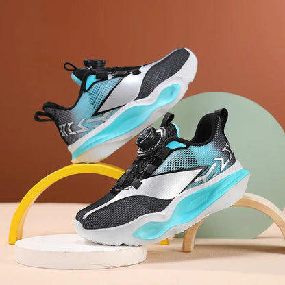 Children's Sneakers Fashion Thick Soft Sole Cushioning Elastic Casual Comfortable Tennis Shoes New Lightweight Mesh Jogging Shoes