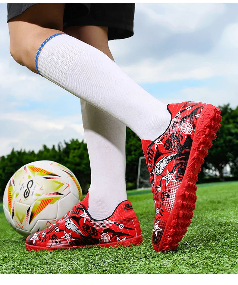 New Men’s Soccer Shoes Boys Original Football Shoes TF/AG Indoor Professional Football Field Boots Society Cleats Sneakers Non-Slip