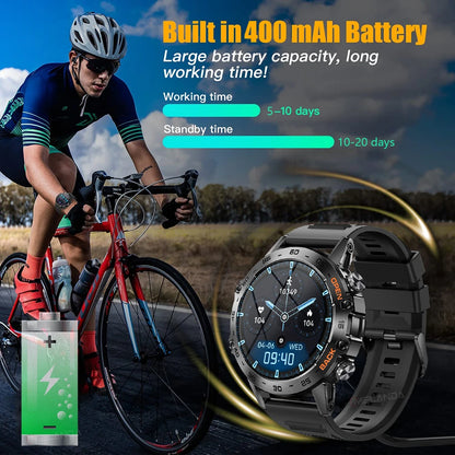 MEVADEN Steel 1.39 inch Men Luxury Smart Watch Bluetooth Call Sport Fitness Tracker Health Monitor Smartwatch for Male MD52