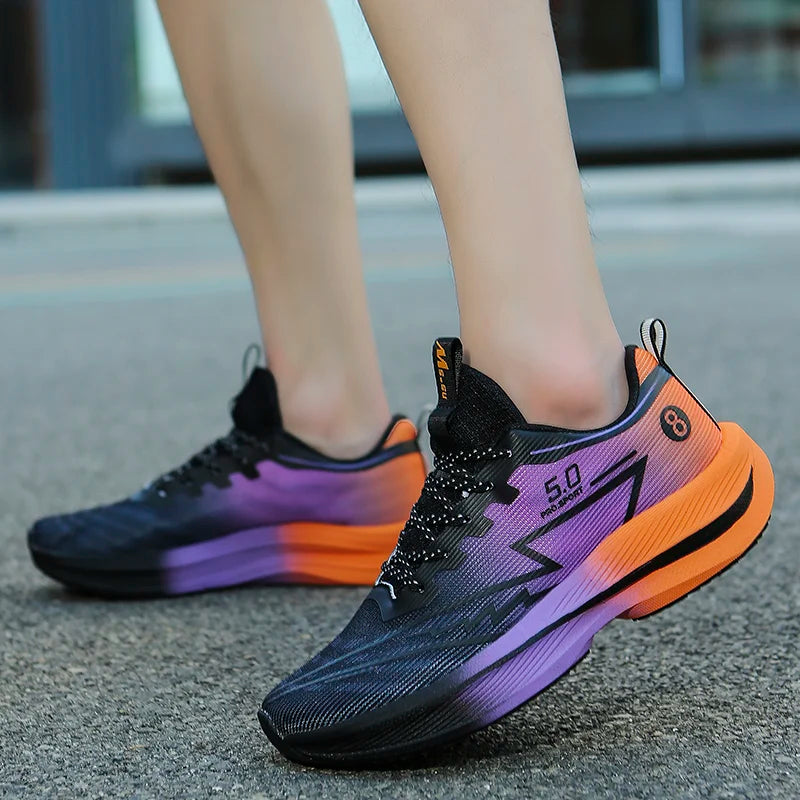 Men's Sports Running Shoes, Casual Marathon, Lightweight, Comfortable Women's Athletic Non-Slip Walking Sneakers, Outdoor Couple Shoes