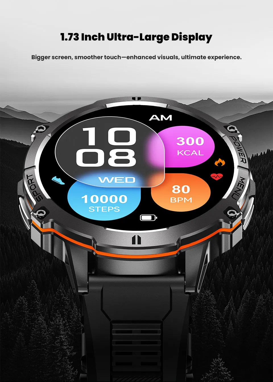 2026 New Military TANK X3 Smartwatch für Herren, 1000mAh Akku, 10ATM wasserdicht zum Schwimmen, GPS-Route, 1.75" AMOLED HD, Anrufe, Sport-Smartwatch