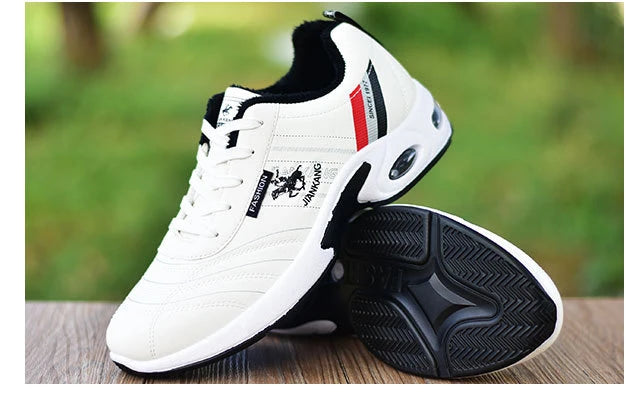 Men's Leather Sneakers Casual Versatile Outdoor Non-slip Running Footwear Fashion Men's Board Shoes Zapatos Homme