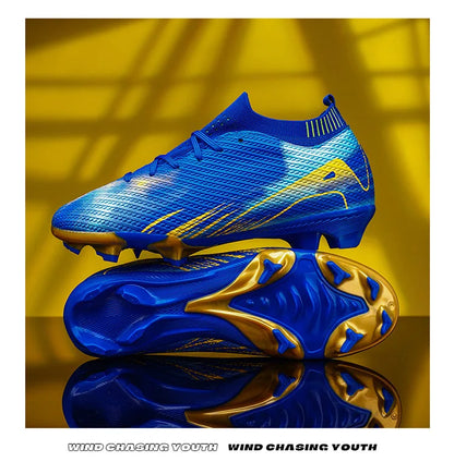 Professional Men's Outdoor FG Football Shoes, Durable Comfortable Training Shoes for Adults and Teenagers, Non-slip Soccer Shoes