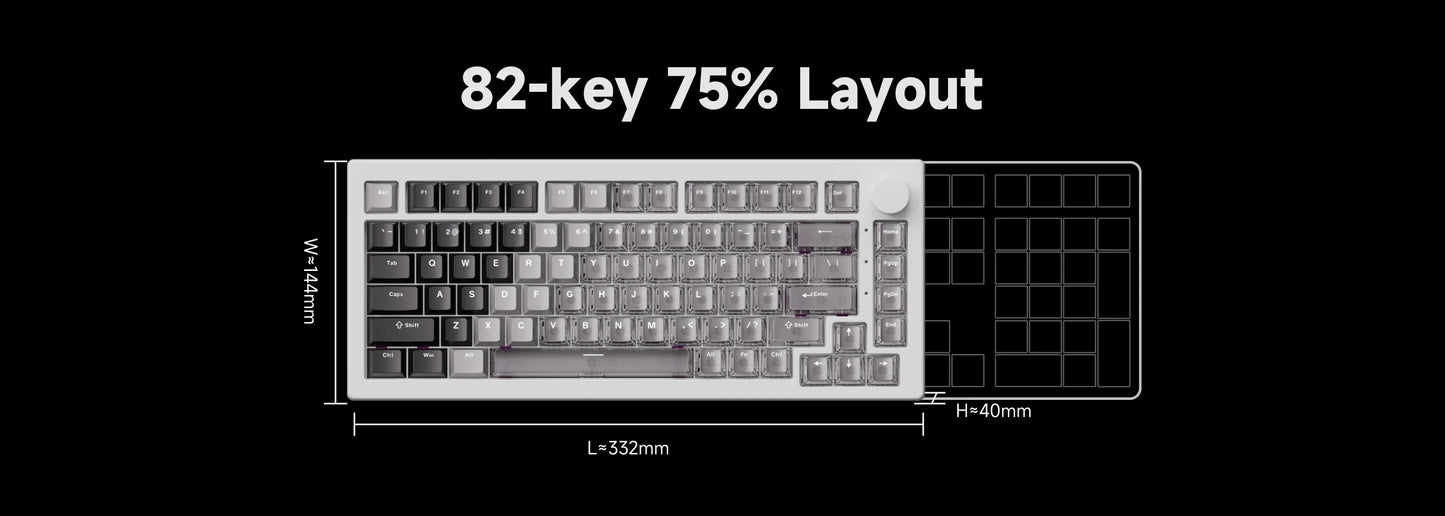 Akko 5075 V3 HE Magnetische Tastatur 75% Custom Mechanische Gaming-Tastatur Rapid Trigger 0.005mm 8K Polling-Rate ARGB