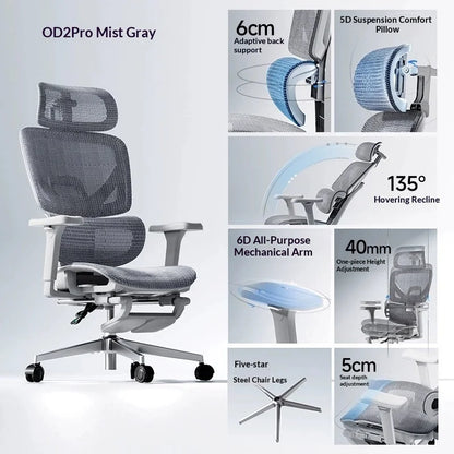 Ergonomischer Office-Mesh-Stuhl, moderner Executive-Computer- und Gaming-Stuhl, drehbar, rollbar und verstellbar