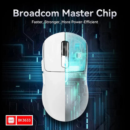 Mouse ATTACK SHARK X3 trimodo 1K Hz, mouse inalámbrico Bluetooth X3Pro 4K Hz ligero, PAW3395, velocidad móvil 650IPS